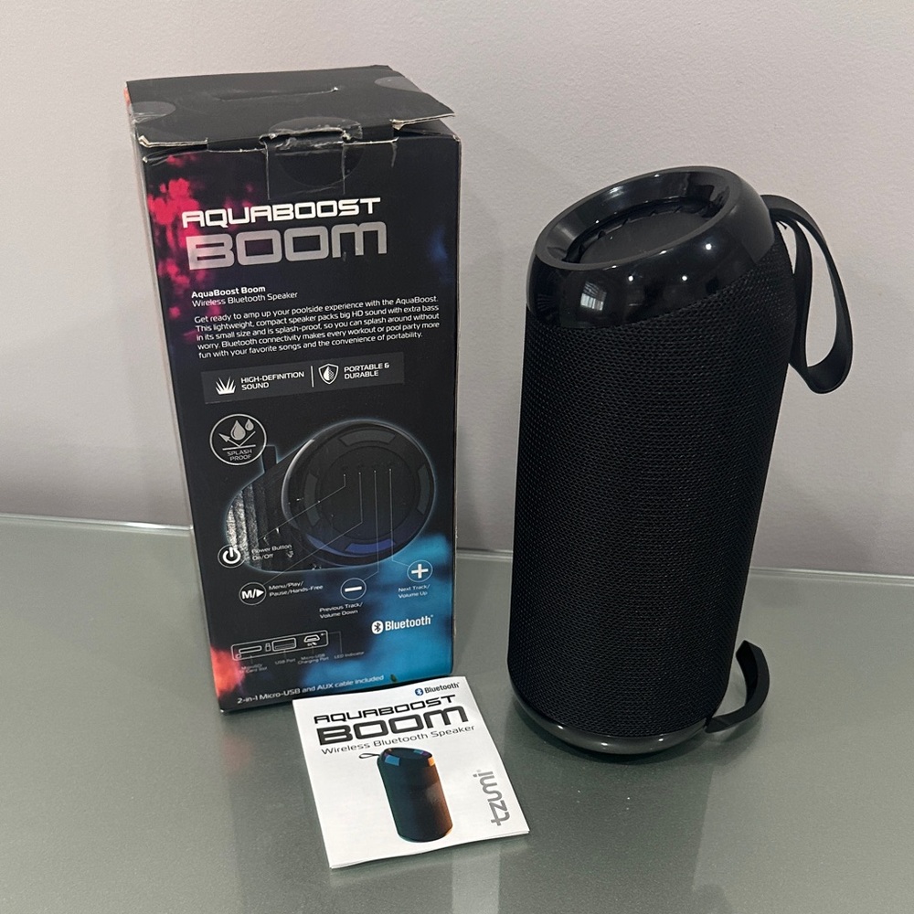 Boom Black Portable Bluetooth Speaker